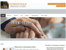 Tablet Screenshot of homesteadclinic.com
